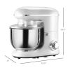 Electric Mixer, 6QT, Silver, Stainless Steel, Tilt,  600W