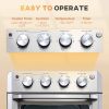 Convection Toaster Oven Kitchen Air Fryer, Silver Stainless Steel