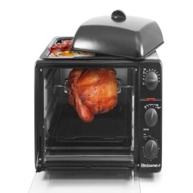 Toaster Oven, Grill/Griddle, Elite Gourmet ERO-2008SX New Cuisine 0.8Cu Ft Oven Top-Black
