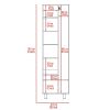 Island and Pantry Cabinet, Meriden,  2-Piece Kitchen Set, White and Onyx