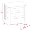Island and Pantry Cabinet, Meriden,  2-Piece Kitchen Set, White and Onyx