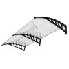 Window Awning, 80"x 40" Outdoor Patio Canopy, Rain Cover, UV Protected Eaves