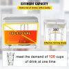 Commercial Beverage Dispenser, 9.5 Gallon, 2 Tank, 110V Commercial Juice Dispenser, 18 Liter Per Tank, 300W