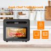 Steam Air Fryer Toast Oven Combo, 26QT, Convection Oven, 50 Presets, 6 Slice Toast, 12" Pizza, Black