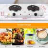 Dual Hot Plate, 2000W,  Double Electric Burner, Portable, 5 Gear Temperature Control
