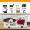Dual Hot Plate, 2000W,  Double Electric Burner, Portable, 5 Gear Temperature Control