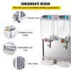 Commercial Beverage Dispenser, 9.5 Gallon, 2 Tank, 110V Commercial Juice Dispenser, 18 Liter Per Tank, 300W