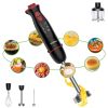 Hand Blender, 12-Speed, Stick Blender, Stainless Steel Blades, Whisk and Milk Frother