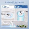 Electric Cleaning Brush, Spin Scrubber, Cordless with Display, 3 Adjustable Angle, 2 Speeds, 5 Brush Heads