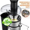 High Juice Yield  Centrifugal Juicer;  Juice Extractor with Extra Large 3inch Feed Chute Filter; Fruits and Vegetables;  Easy to Cl