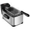 Deep Fryer, 3.2 Quart, Electric, Stainless Steel  with Timer