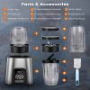 Smoothie Blender for Shakes and Smoothies; 1000W, 11 Pieces, 2*23oz+10oz Blender Cups with To-Go Lids