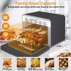 Steam Air Fryer Toast Oven Combo, 26QT, Convection Oven, 50 Presets, 6 Slice Toast, 12" Pizza, Black