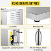 BLEMilk Tea Shaker Machine, 110V Electric, 120W Stainless Steel Double-Cup Shaker Machine, Silver