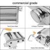 Noodle Making Machine, Dual-blade Multifunctional Manual Hand-cranking Operation Stainless Steel RT