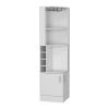 Bar Cabinet , 8 Wine Cubbies, Double Door, White Finish