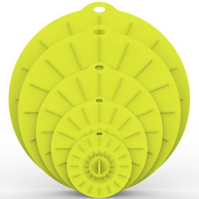 Bowl Cover Set, 5pcs, Silicone Lids, Fresh-keeping Covers; Microwaving Covers, Dust-proof, Splash-proof (Color: E.)