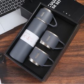 Thermal Cup, 10 Different Gift Box Sets, Double Layer, Leakproof, Insulated,  Keeps Hot And Cold For Hour (Color: Gray + Gift Box + Two Cup Covers)