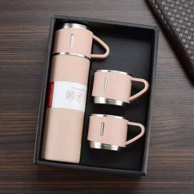 Thermal Cup, 10 Different Gift Box Sets, Double Layer, Leakproof, Insulated,  Keeps Hot And Cold For Hour (Color: Pink + Gift Box + 2 Cup Covers)