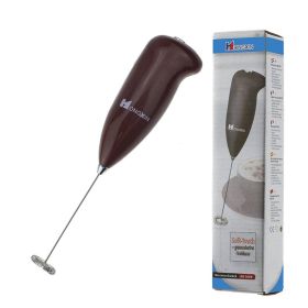 Handheld Electric Blender, 1pc, Stainless Steel, Egg Whisk; Coffee Milk Frother (Color: Coffee)