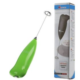 Handheld Electric Blender, 1pc, Stainless Steel, Egg Whisk; Coffee Milk Frother (Color: Green)