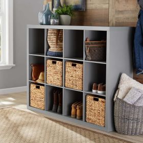 Cubby Cabinet, 3ft x 4ft, 12 Cubbies, Classroom Furniture (Color: Gray)