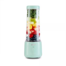 Blender with Sport Cap, 16oz Portable Rechargeable (Color: Aqua Blue)