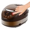 Asian Rice Cooker, 5 Core 5.3QtDigital Programmable 15-in-1 Ergonomic Large Touch Screen Electric Multi Cooker Slow Cooker Steamer Pot Warmer 11 Cups