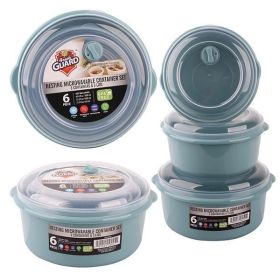 Food Storage Containers, with Vent (3 Containers & 3 Lids), Fresh Guard, Storage Containers (Color: Round)
