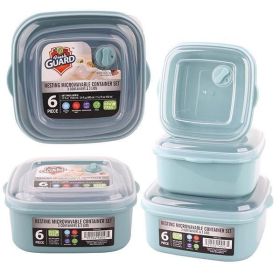 Food Storage Containers, with Vent (3 Containers & 3 Lids), Fresh Guard, Storage Containers (Color: Square)
