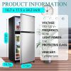 Compact Refrigerator,  CUTE RETRO PASTEL BLUE, 3.5Cu.Ft, Mini Fridge / Freezer, Antique Look, 2 Door
