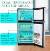 Compact Refrigerator,  CUTE RETRO PASTEL BLUE, 3.5Cu.Ft, Mini Fridge / Freezer, Antique Look, 2 Door