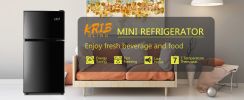 Compact Refrigerator,  CUTE RETRO PASTEL BLUE, 3.5Cu.Ft, Mini Fridge / Freezer, Antique Look, 2 Door