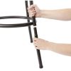 Swivel Barstool, Espresso, 3 Pack,  Adjustable 24" or 29" Bronze Ladder Back Vegan Leather Seat