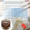 Asian Rice Cooker, 5 Core 5.3QtDigital Programmable 15-in-1 Ergonomic Large Touch Screen Electric Multi Cooker Slow Cooker Steamer Pot Warmer 11 Cups