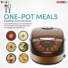 Asian Rice Cooker, 5 Core 5.3QtDigital Programmable 15-in-1 Ergonomic Large Touch Screen Electric Multi Cooker Slow Cooker Steamer Pot Warmer 11 Cups