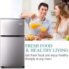 Compact Refrigerator,  CUTE RETRO PASTEL BLUE, 3.5Cu.Ft, Mini Fridge / Freezer, Antique Look, 2 Door