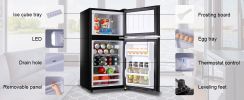 Compact Refrigerator,  CUTE RETRO PASTEL BLUE, 3.5Cu.Ft, Mini Fridge / Freezer, Antique Look, 2 Door