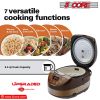 Asian Rice Cooker, 5 Core 5.3QtDigital Programmable 15-in-1 Ergonomic Large Touch Screen Electric Multi Cooker Slow Cooker Steamer Pot Warmer 11 Cups