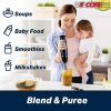 Hand Held Blender Stick,  Electric Blender, 8-Speed, 500W,  , Stainless Steel Blades for Perfect Smoothies