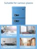 Compact Refrigerator,  CUTE RETRO PASTEL BLUE, 3.5Cu.Ft, Mini Fridge / Freezer, Antique Look, 2 Door